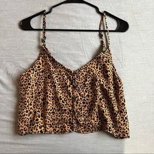 zara button up crop top